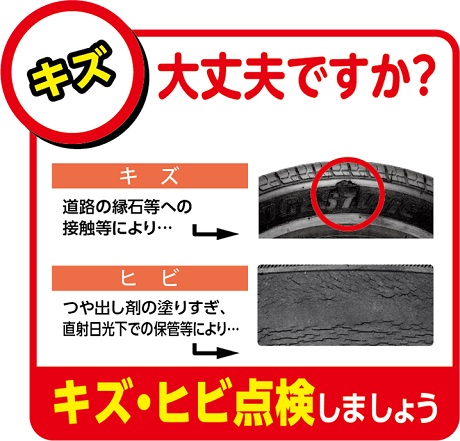 タイヤのキズ大丈夫ですか?